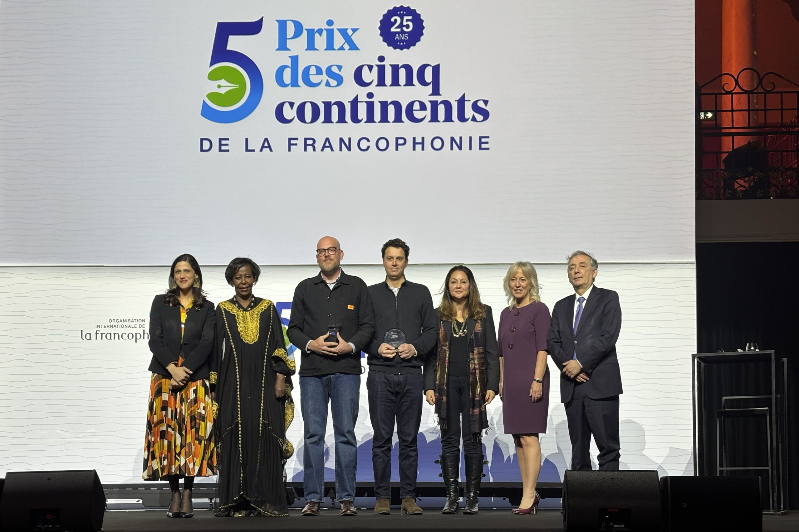 Cérémonie des 25 ans du Prix des 5 continents par l'OIF