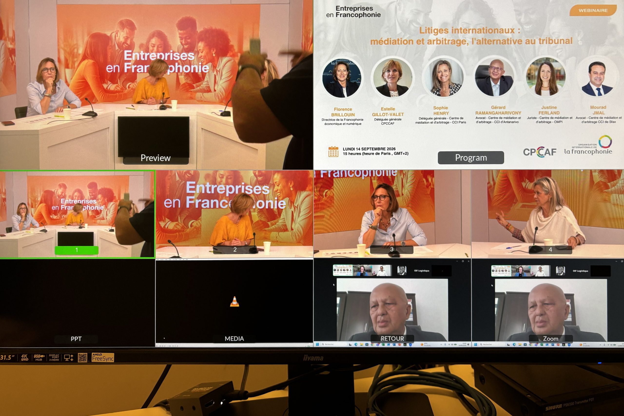 Webinaire Litiges internationaux, médiation et arbitrage, l'alternative au tribunal organisé par l'OIF et la CPCCAF le 14/09/2026